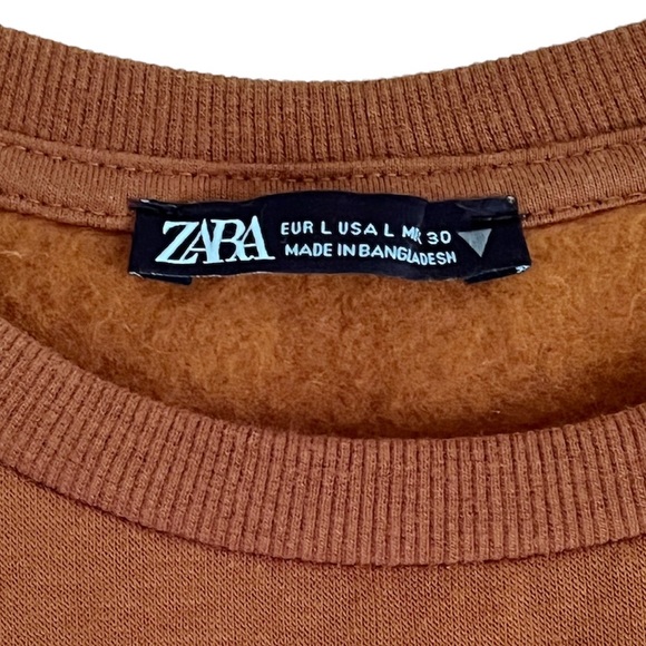 Zara Peplum Drop Shoulder Sweatshirt - Picture 6 of 14